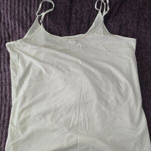 Time and Tru White Fitted Camisole Top